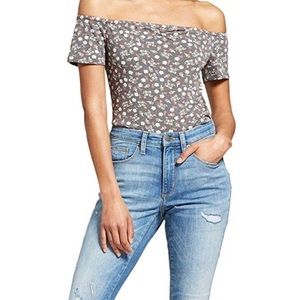 Floral Off the Shoulder Crop Top